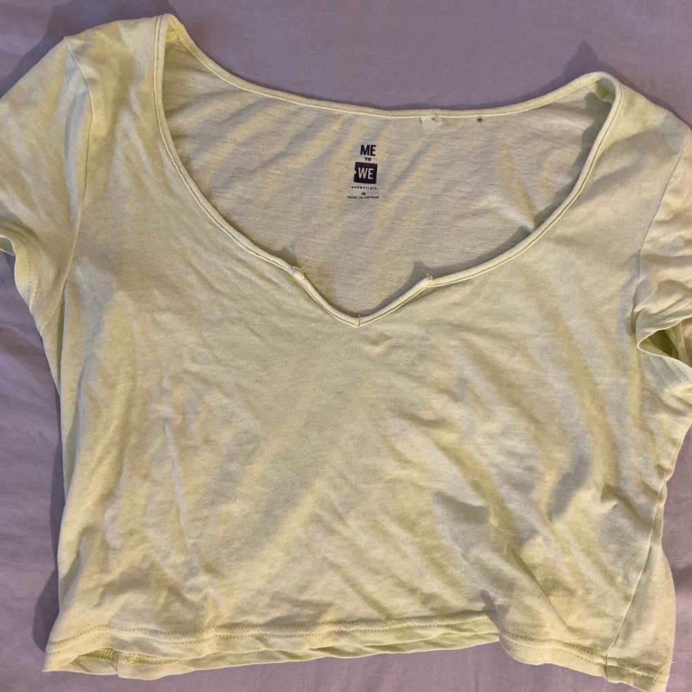 Neon green cropped top